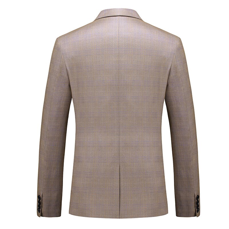 ( Jacket + Vest + Pants ) Wedding Suits for Men Boutique Fashion Plaid Men's Formal Suit 3pce Set Performance Dress Stage Tuxedo